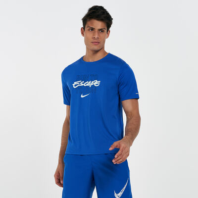 Nike Men's Dri-FIT Miler Wild Run T-Shirt Blue