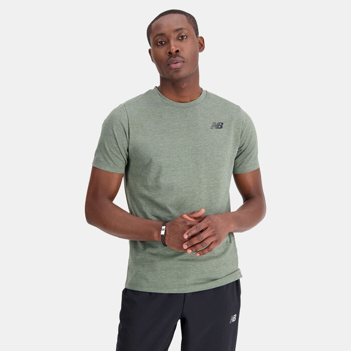 New Balance Men's Tenacity Heathertech T-Shirt Green New Balance Men's Tenacity Heathertech T-Shirt Green image number 2