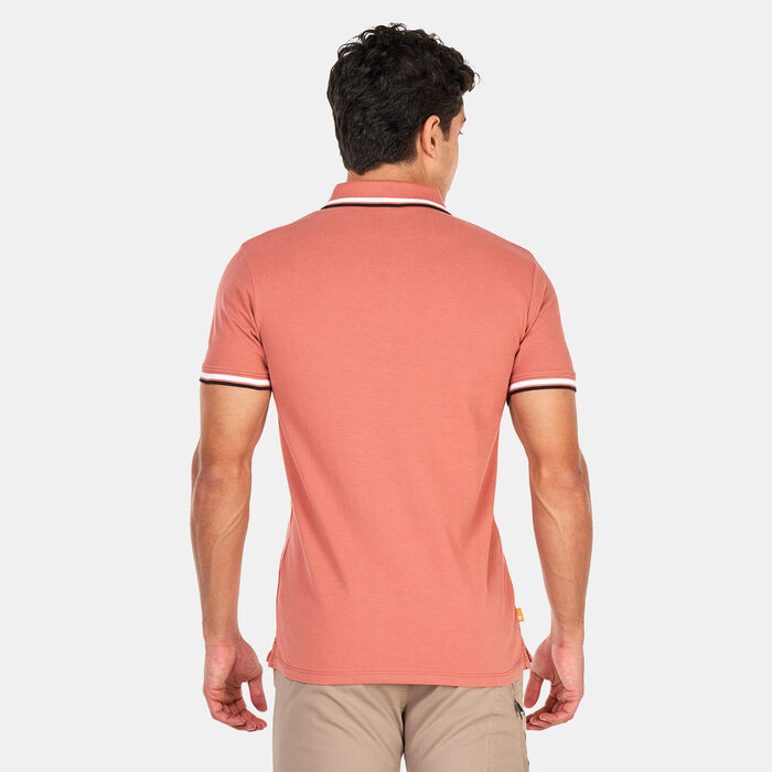 Timberland Men's Millers River Tipped Pique Polo Shirt Brown Timberland Men's Millers River Tipped Pique Polo Shirt Brown image number 1