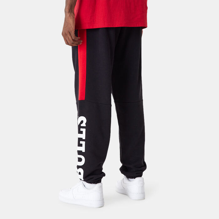 New Era Men's Chicago Bulls NBA Colour-Block Joggers Black image number 1
