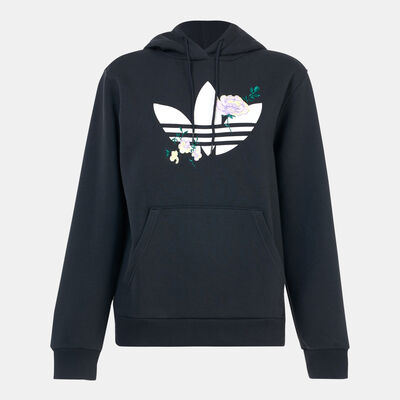 adidas Originals Women's Flower Embroidery Hoodie Black