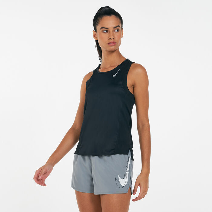 Nike Women's Dri-FIT Race Running Singlet Black Nike Women's Dri-FIT Race Running Singlet Black image number 0