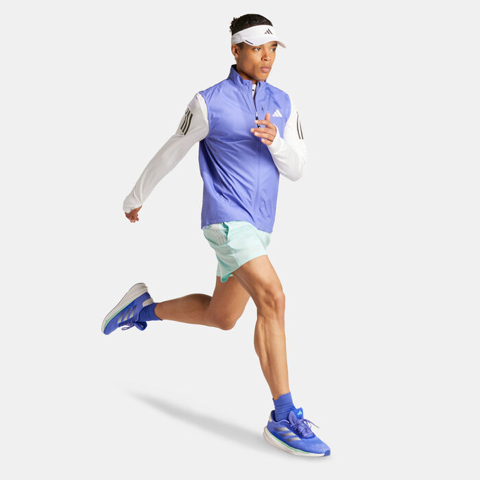 adidas Men's Own The Run 1/2-Zip Running Track Jacket White image number 2