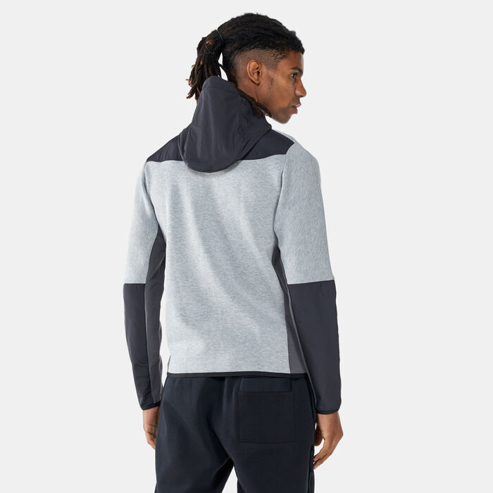 Nike Men's Sportswear Tech Fleece Full-Zip Woven Hoodie Grey Nike Men's Sportswear Tech Fleece Full-Zip Woven Hoodie Grey image number 1