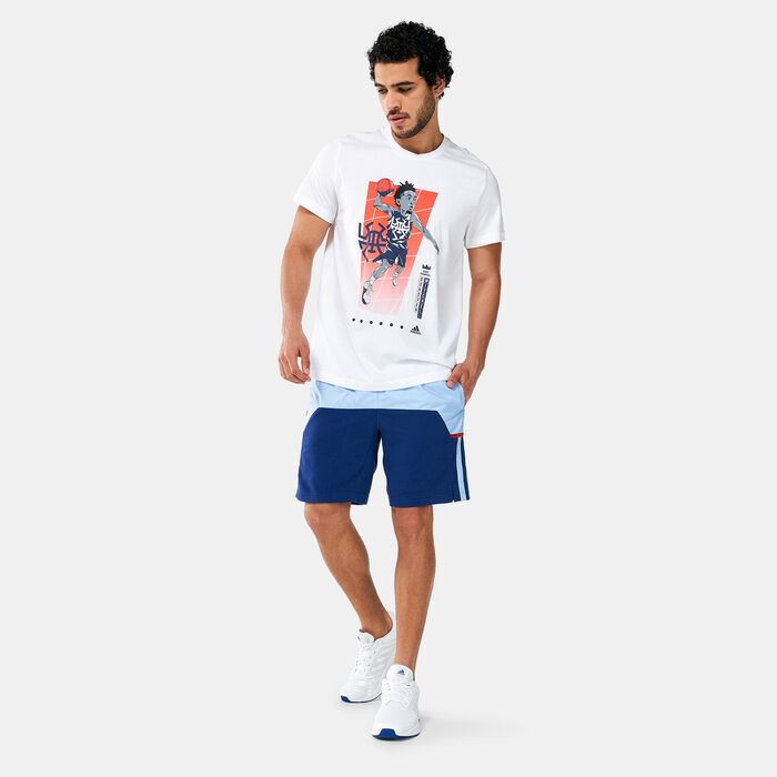 adidas Men's Trae Shorts Blue adidas Men's Trae Shorts Blue image number 2