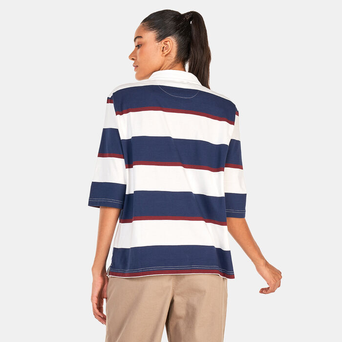 Vans Women's Anaheim OG Polo Shirt Blue Vans Women's Anaheim OG Polo Shirt Blue image number 1