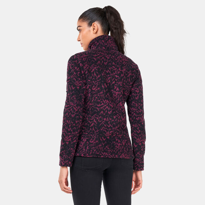 Columbia Women's Fast Trek Printed Fleece Jacket Red Columbia Women's Fast Trek Printed Fleece Jacket Red image number 1
