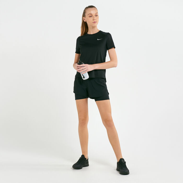 Nike Women's Eclipse 2-in-1 Running Shorts Black Nike Women's Eclipse 2-in-1 Running Shorts Black image number 2