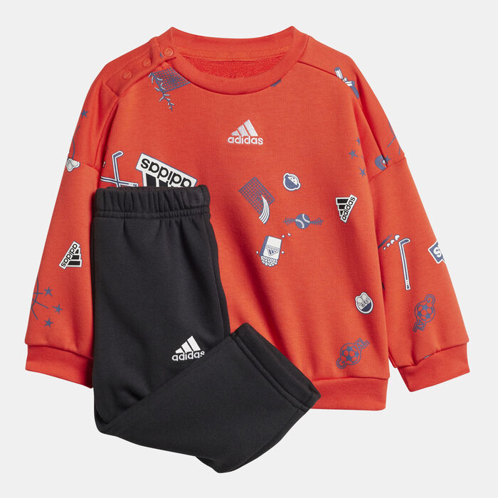 adidas Kids' Brand Love Sweatshirt And Sweatpants Set Red image number 0