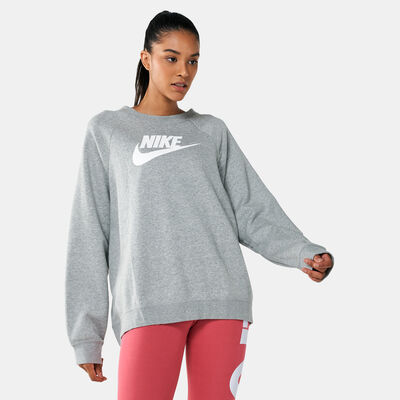 Nike Women's Sportswear Essential Graphic Sweatshirt (Plus Size) Grey
