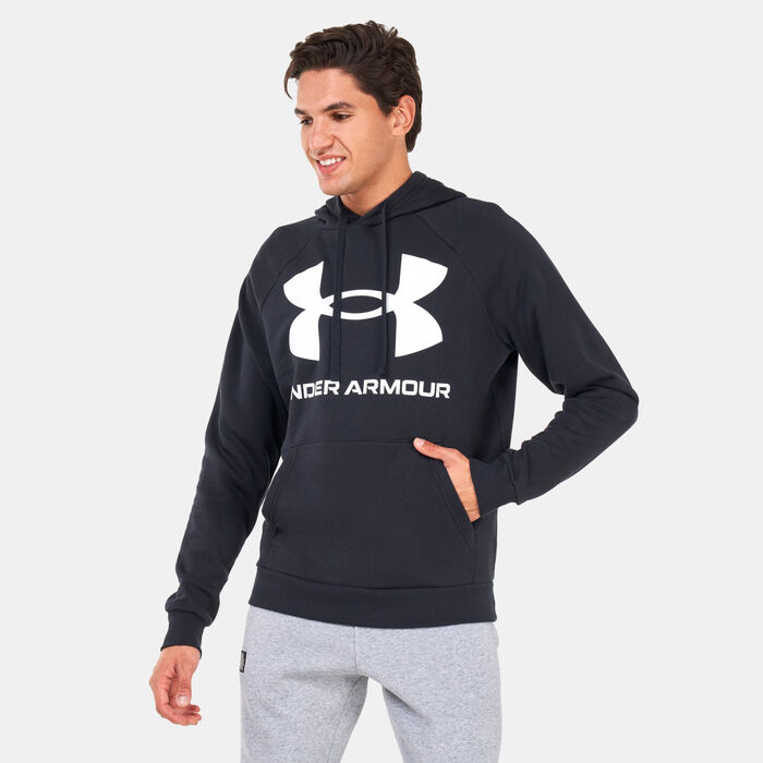 Under Armour Men's UA Rival Fleece Big Logo Hoodie Black Under Armour Men's UA Rival Fleece Big Logo Hoodie Black image number 0