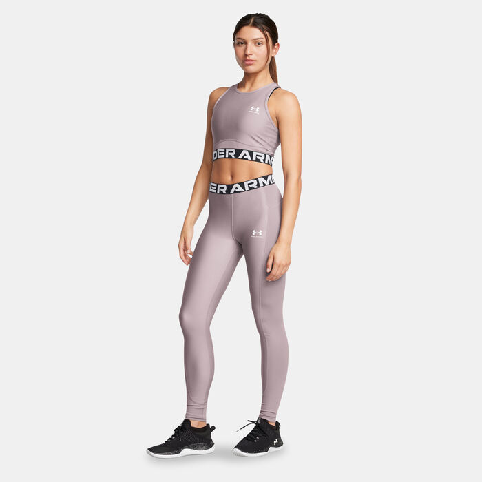 Under Armour Women's HeatGear Training Leggings Grey Under Armour Women's HeatGear Training Leggings Grey image number 2