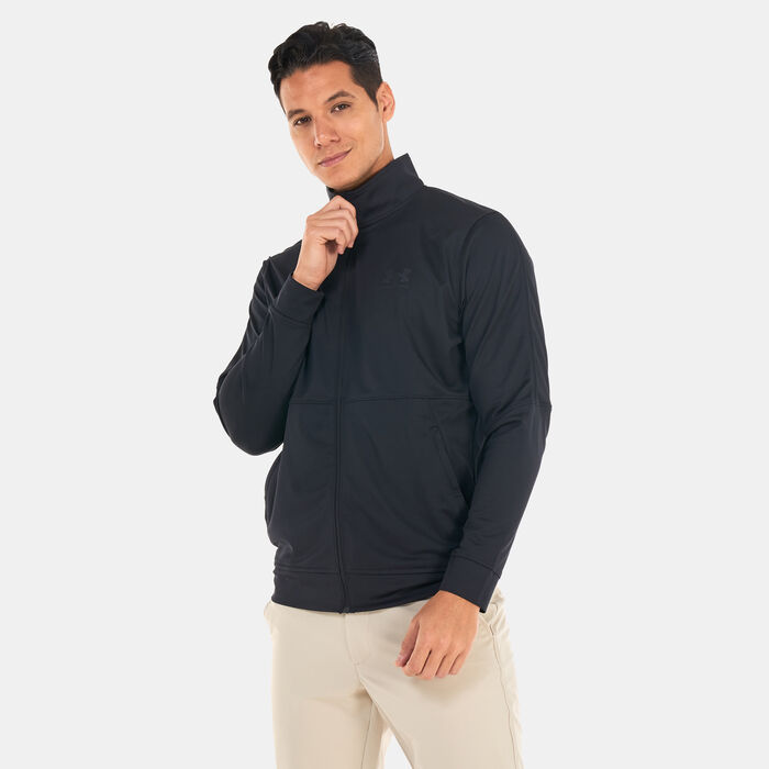 Under Armour Men's UA Pique Track Jacket Black Under Armour Men's UA Pique Track Jacket Black image number 0