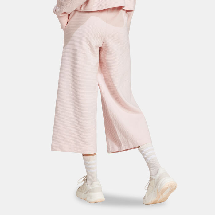 adidas Women's ALL SZN 7/8 Wide Leg Joggers Pink adidas Women's ALL SZN 7/8 Wide Leg Joggers Pink image number 1