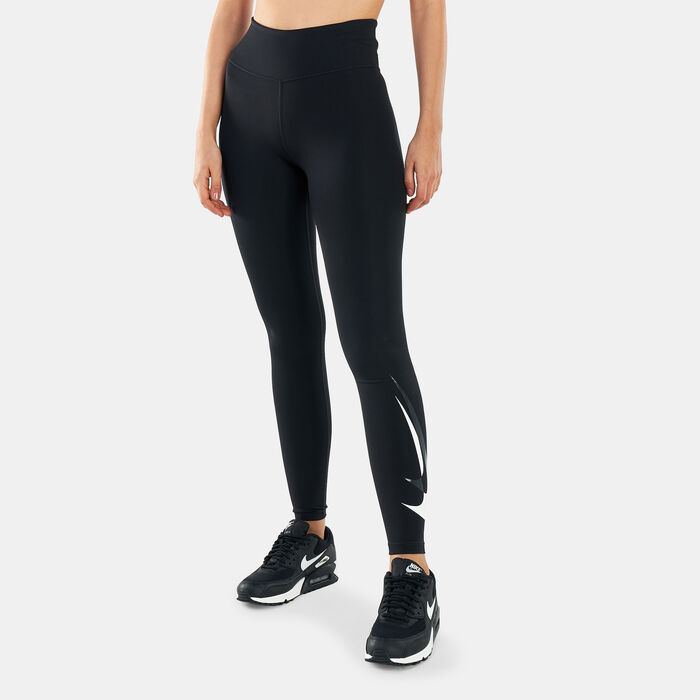 Nike Women's Dri-FIT Swoosh Running 7/8-Length Leggings Black Nike Women's Dri-FIT Swoosh Running 7/8-Length Leggings Black image number 0