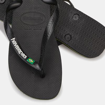 Havaianas Brasil Logo Flip Flops Black