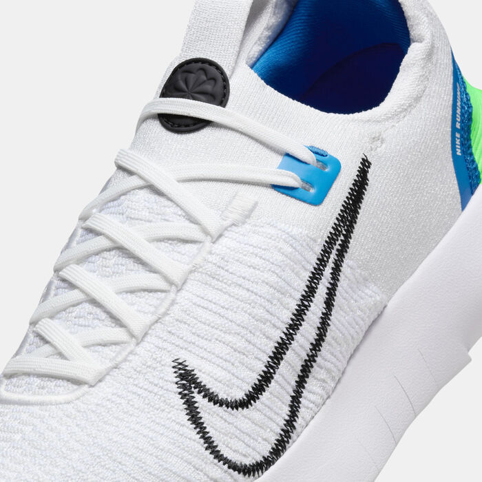 Nike Men's Free Run Flyknit Next Nature Road Running Shoes White Nike Men's Free Run Flyknit Next Nature Road Running Shoes White image number 5