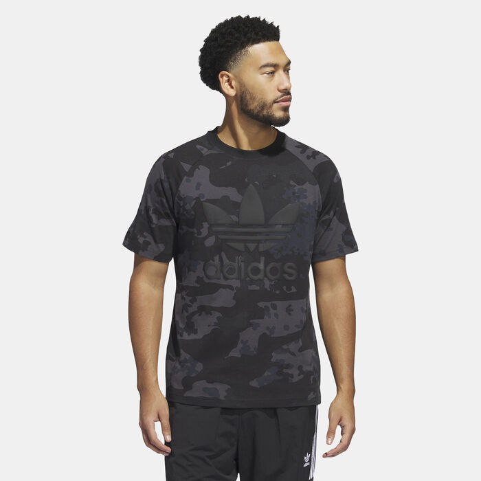 adidas Originals Men's Camo Trefoil T-Shirt Black adidas Originals Men's Camo Trefoil T-Shirt Black image number 0