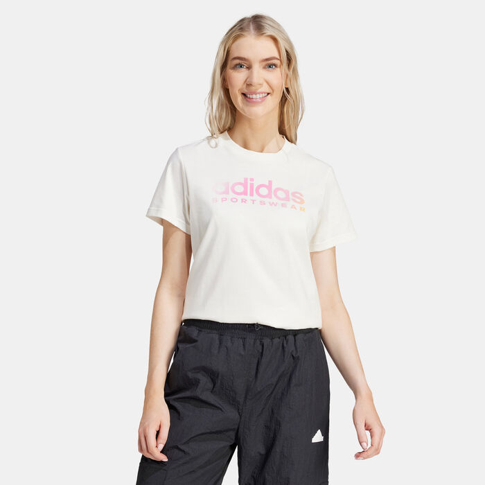 adidas Women's The Soft Side Linear T-Shirt White adidas Women's The Soft Side Linear T-Shirt White image number 0