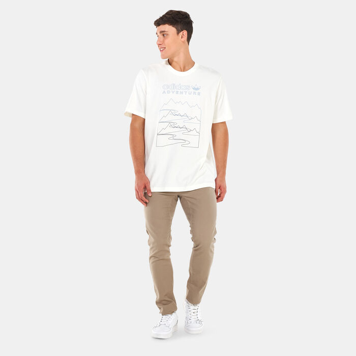 adidas Originals Men's Adventure Mountain Front T-Shirt White adidas Originals Men's Adventure Mountain Front T-Shirt White image number 2