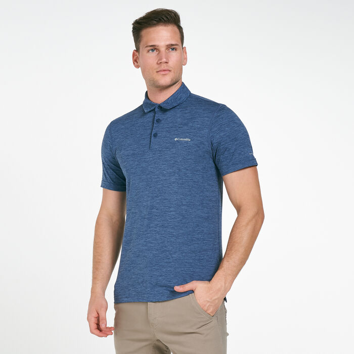 Columbia Men's Tech Trail™ Polo T-Shirt Blue Columbia Men's Tech Trail™ Polo T-Shirt Blue image number 0