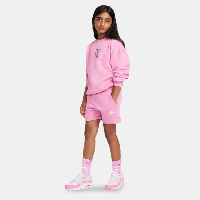 Nike Kids' Sportswear Club Fleece Shorts Pink Nike Kids' Sportswear Club Fleece Shorts Pink image number 2