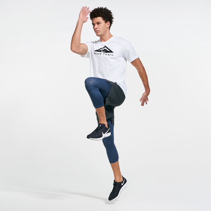 Nike Men's Dri-FIT Trail T-Shirt White Nike Men's Dri-FIT Trail T-Shirt White image number 2