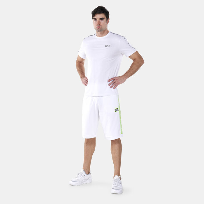 EA7 Emporio Armani Men's Train Logo Series Piping Logo T-Shirt White EA7 Emporio Armani Men's Train Logo Series Piping Logo T-Shirt White image number 2