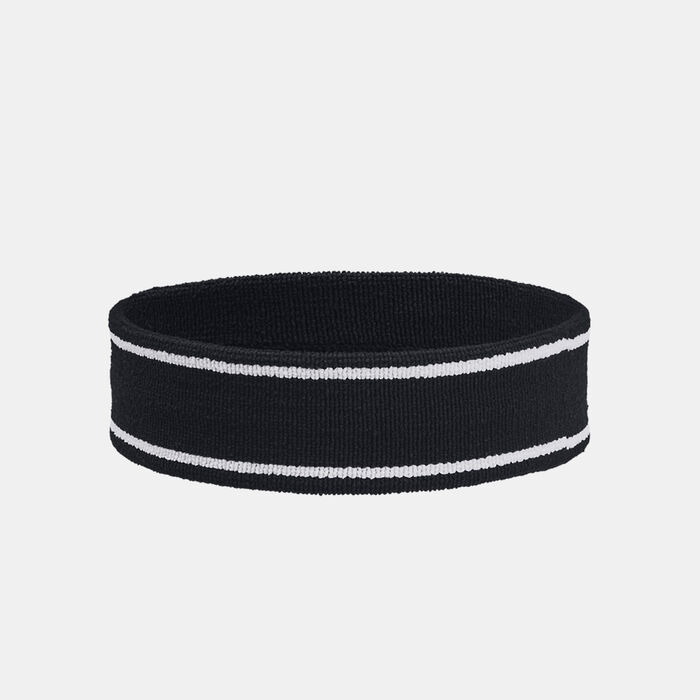 Under Armour Striped Performance Headband Black Under Armour Striped Performance Headband Black image number 1