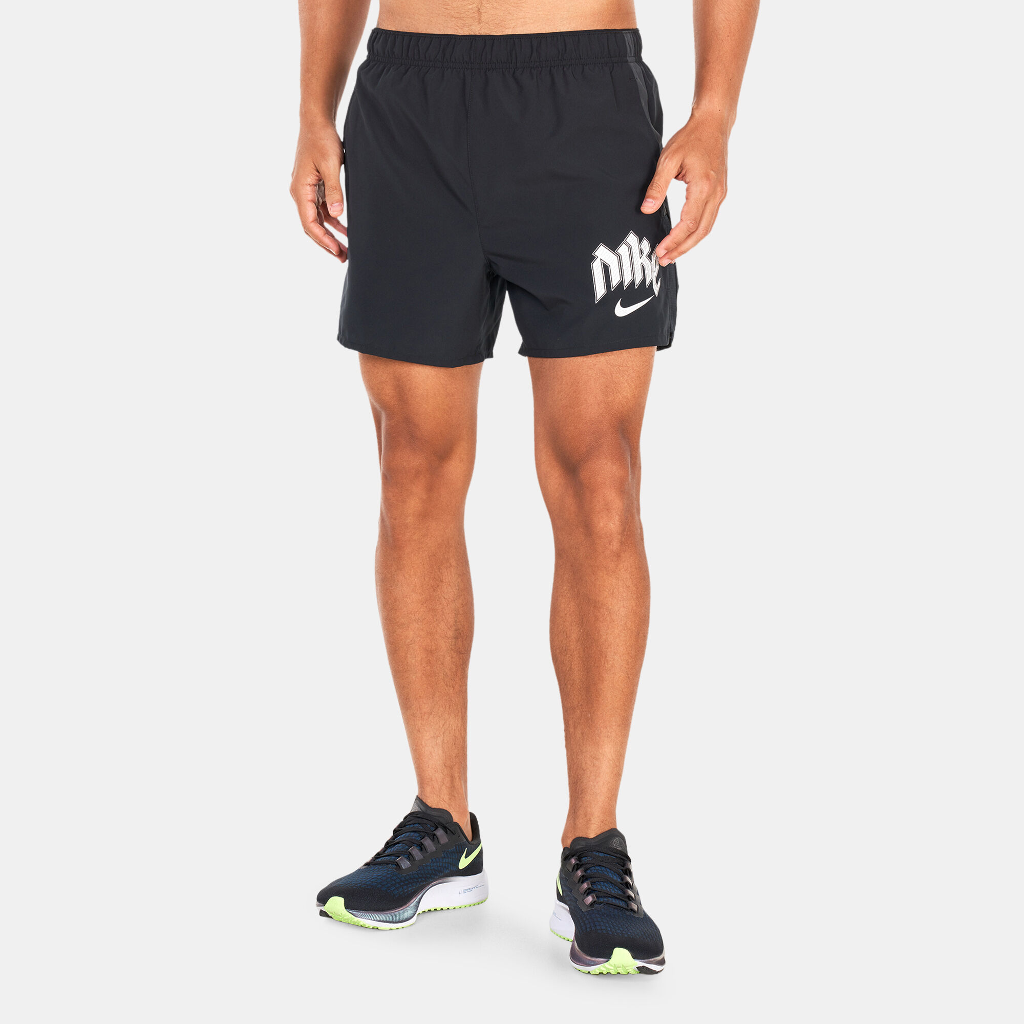 Men s Dri FIT Run Division Challenger 5 Inch Running Shorts Black Nike in Qatar SSS