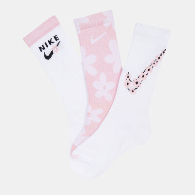 Nike Kids' Everyday Plus Cushioned Crew Socks (3 Pack) Pink Nike Kids' Everyday Plus Cushioned Crew Socks (3 Pack) Pink