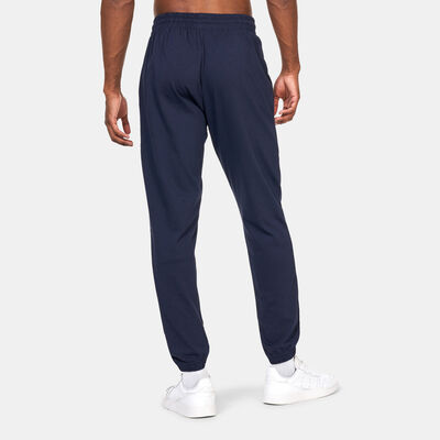 adidas Men's Essentials Single Jersey Tapered Logo Training Joggers Blue