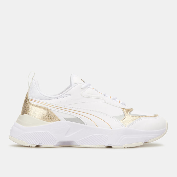 PUMA Women's Cassia Metallic Shine Shoes White PUMA Women's Cassia Metallic Shine Shoes White image number 0