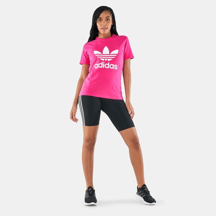 adidas Originals Women's Adicolor Classics Trefoil T-Shirt Pink image number 2