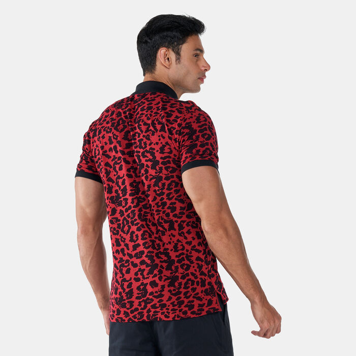 Nike Golf Men's Golf Primal Print Polo T-Shirt Red Nike Golf Men's Golf Primal Print Polo T-Shirt Red image number 1