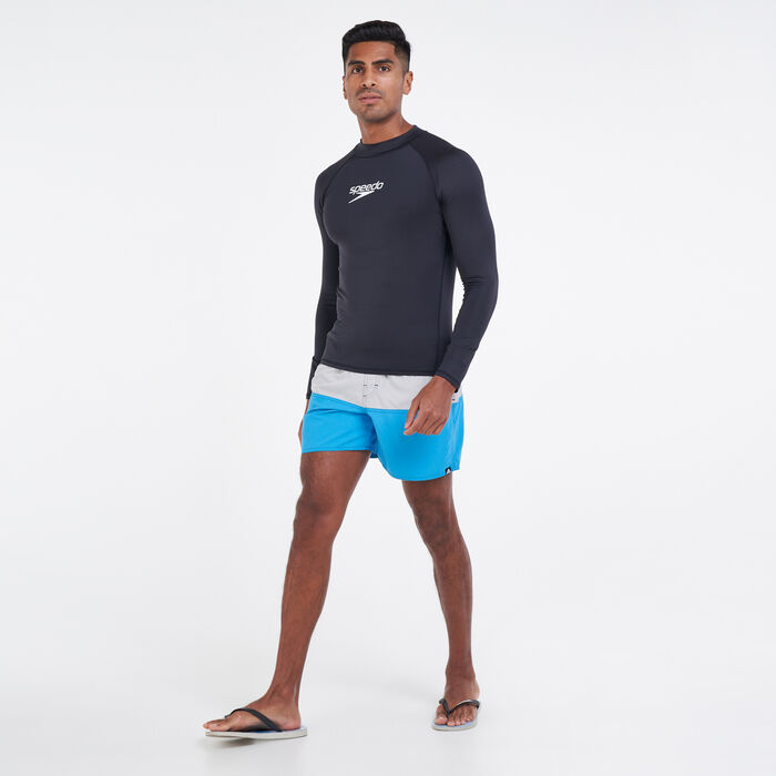 Speedo Men's Essential Rashguard Swimming T-Shirt Black image number 2