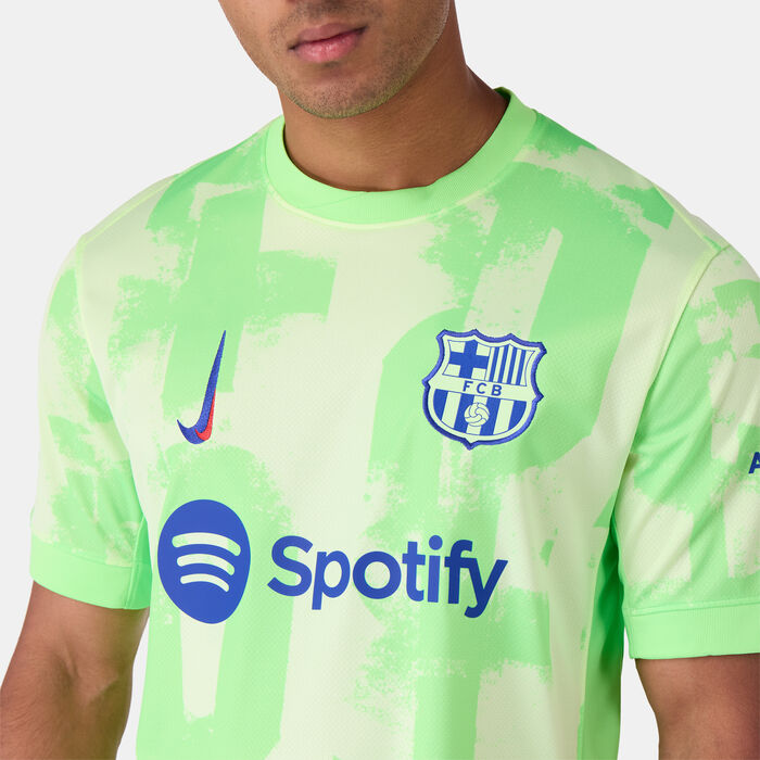 Nike Men's FC Barcelona 24/25 Third Replica Football Jersey Green Nike Men's FC Barcelona 24/25 Third Replica Football Jersey Green image number 3