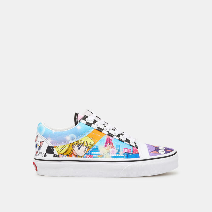 Vans Kids' x Pretty Guardian Sailor Moon Old Skool Patchwork Shoe (Younger Kids) Blue Vans Kids' x Pretty Guardian Sailor Moon Old Skool Patchwork Shoe (Younger Kids) Blue image number 0