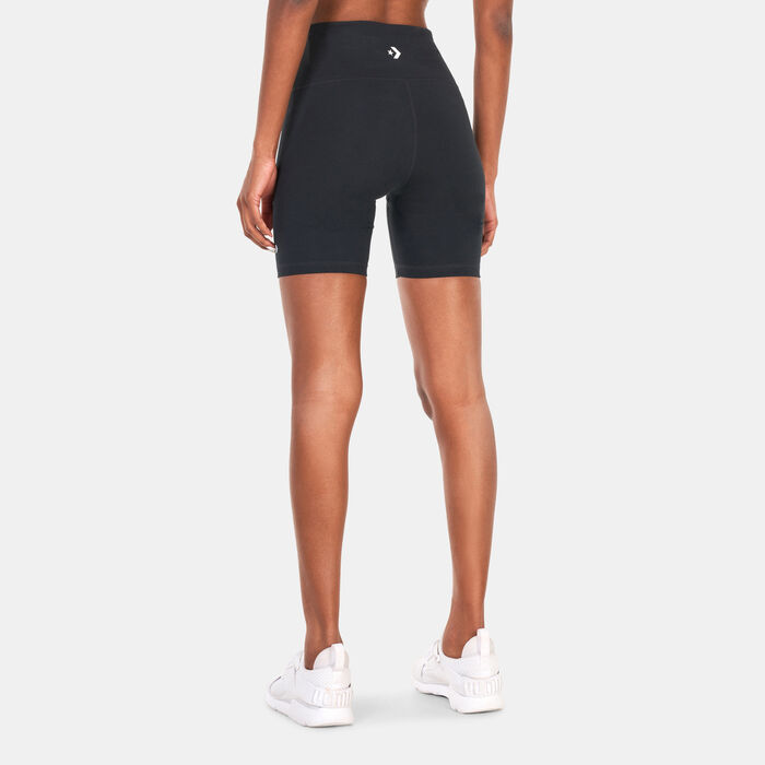 Converse Women's Wordmark Bike Shorts Black Converse Women's Wordmark Bike Shorts Black image number 1