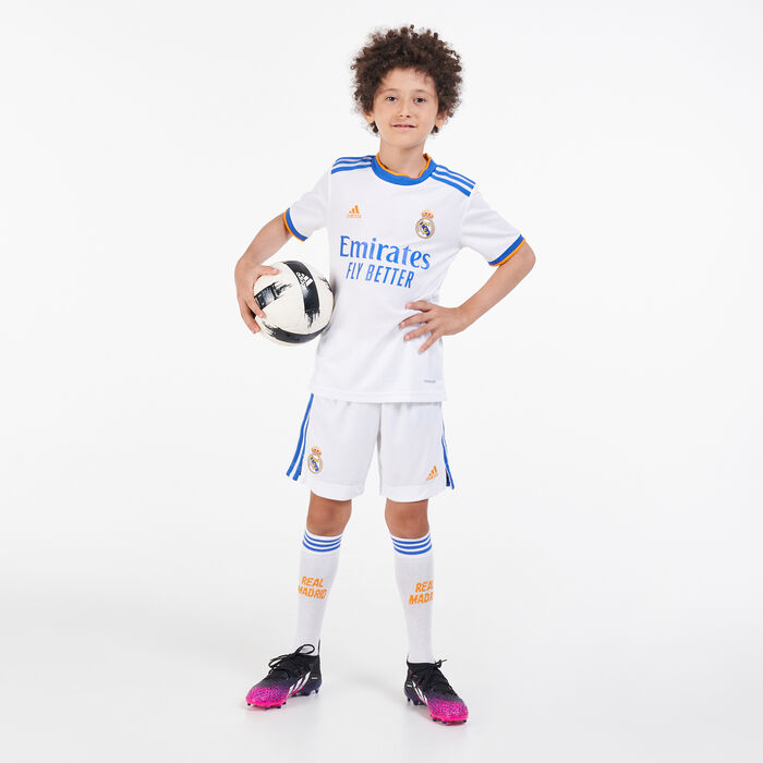 adidas Kids' Real Madrid Home Jersey - 2021/22 White adidas Kids' Real Madrid Home Jersey - 2021/22 White image number 2