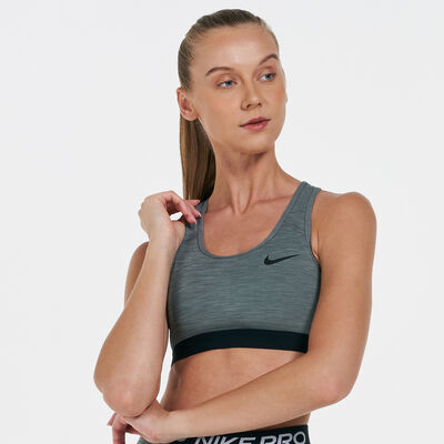 Nike Women's Dri-FIT Swoosh Medium-Support Non Padded Sports Bra Grey
