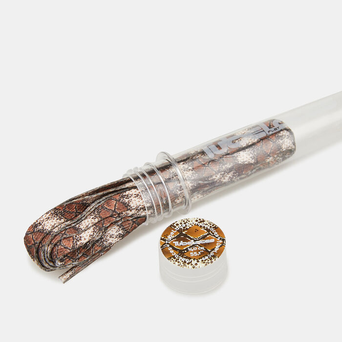 TUBELACES Flat Shoelaces (5 Pieces) Brown image number 1