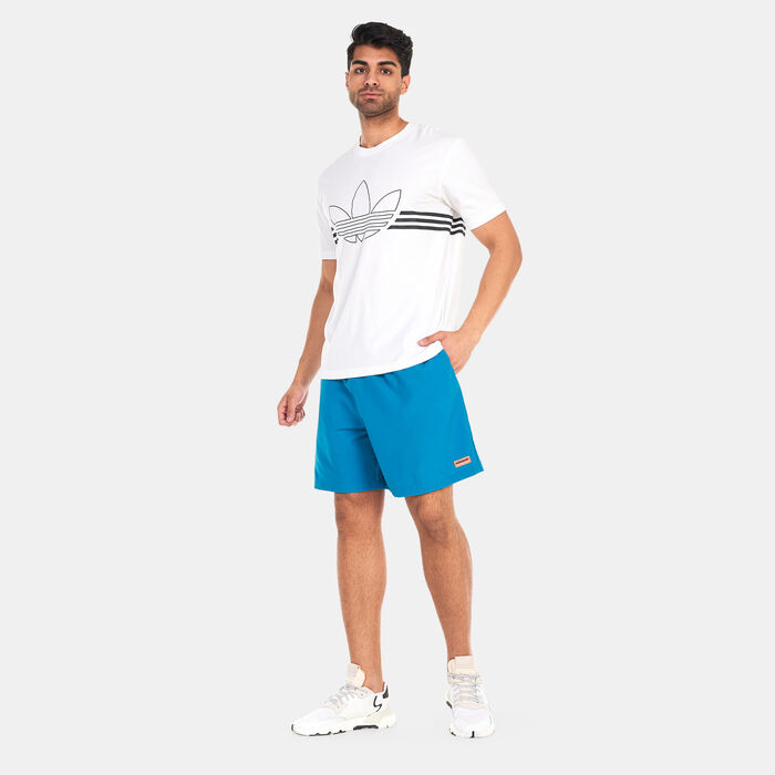 adidas Originals Men's Adventure Woven Shorts Blue adidas Originals Men's Adventure Woven Shorts Blue image number 4