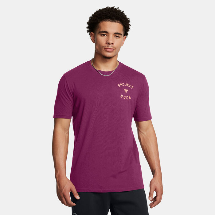 Under Armour Men's Project Rock Training T-Shirt Purple Under Armour Men's Project Rock Training T-Shirt Purple image number 0