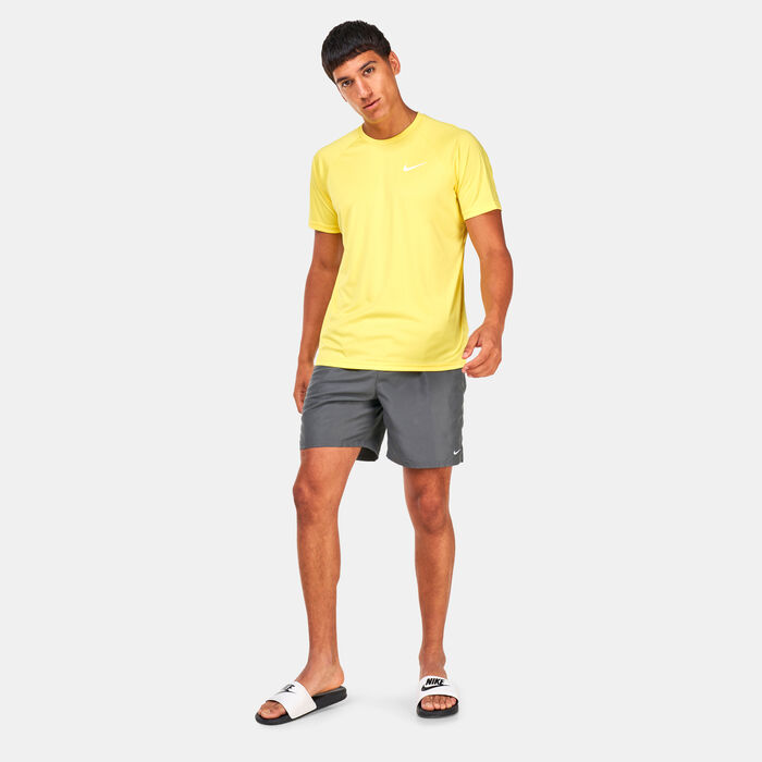 Nike Swim Men's Hydroguard Swimming Top yellow Nike Swim Men's Hydroguard Swimming Top yellow image number 2