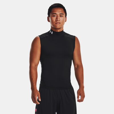 Under Armour Men's HeatGear Mock Sleeveless Training Top Black
