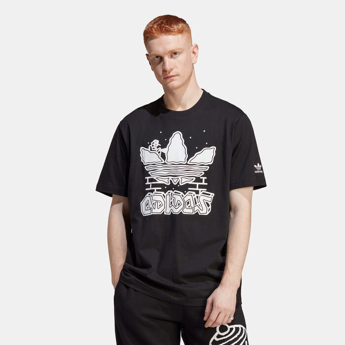 adidas Originals Men's Graphics Hack the Elite T-Shirt Black image number 0