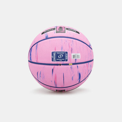 Spalding NBA Marble Series 4Her Basketball (Size 6) Pink
