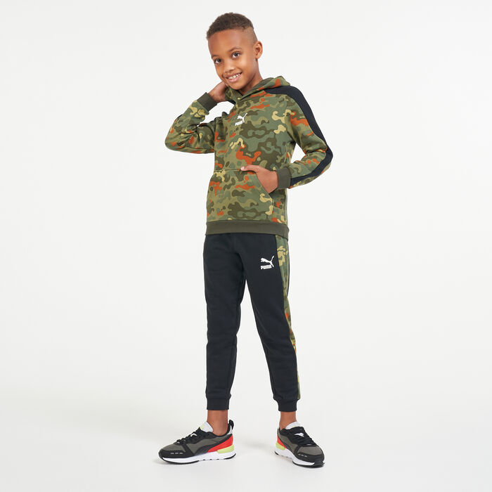 PUMA Kids' Classics Graphic Printed Camo Hoodie (Younger Kids) Green PUMA Kids' Classics Graphic Printed Camo Hoodie (Younger Kids) Green image number 2