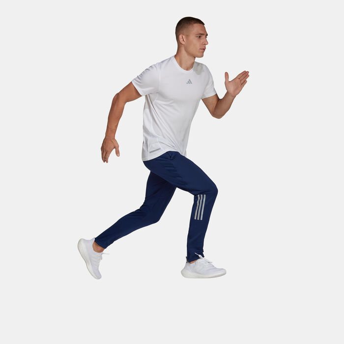 adidas Men's Own the Run Astro Knit Joggers Blue image number 2